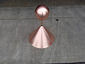 Custom finial with ball, pipe and conical base - view 3