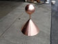 Custom finial with ball, pipe and conical base - view 5