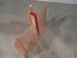 Custom made copper flashing with gutter