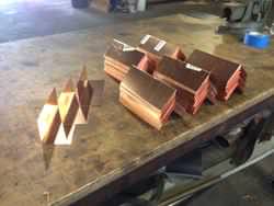 Copper step flashing