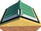 J Channel with nailer on metal roofing - view 2