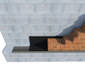Drip edge masonry flashing metal with hem installation - view 2