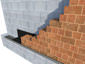 Drip edge masonry flashing metal with hem installation - view 3