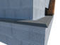 Drip edge masonry flashing metal miter with hem installation - view 4