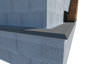 Drip edge masonry flashing metal miter with hem installation - view 1