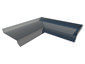 Custom masonry flashing metal miter with end dam - profile view 1