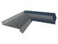 Custom masonry flashing metal miter with end dam - profile view 2