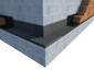 Through wall masonry flashing metal miter with drip edge installation - view 1