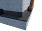 Through wall masonry flashing metal miter with drip edge installation - view 2