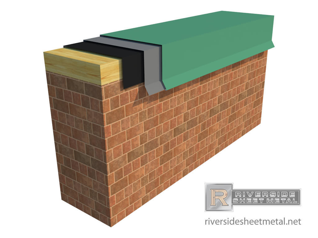 parapet wall cap with hook strip 1