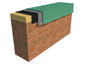 Parapet wall cap with hook strip - view 1