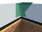 Roof Valley with hem for metal roofing installation - view 1