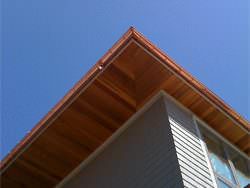 Half round copper gutter installation