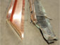 Custom copper gutter section remade to match - view 2