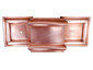 Detailed custom copper downspout band - view 1