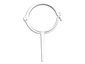 Plain round white aluminum wood hook