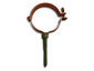 Plain round stamped hinged copper wood hook