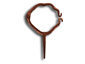 Round corrugated copper wood hook