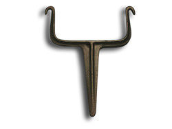 Square bronze wood hook for downspouts
