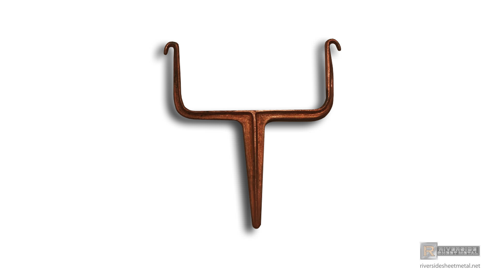 Square copper or galvanized steel wood hook for downspouts - 2 x 3 and 3  x 4