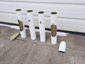 Custom plain round white aluminum downspout cleanout - view 1