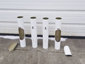 Custom plain round white aluminum downspout cleanout - view 2