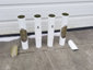 Custom plain round white aluminum downspout cleanout - view 3