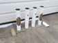 Custom plain round white aluminum downspout cleanout - view 4