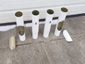 Custom plain round white aluminum downspout cleanout - view 5