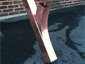 Copper downspout custom made and pre soldered together