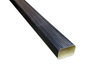 Square corrugated black aluminum gutter downspout