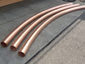 Custom plain round radius copper downspouts - view 2