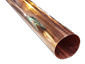 Plain round copper gutter downspout