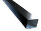 Plain smooth square black aluminum gutter downspout