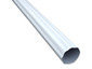 Round corrugated white aluminum gutter downspout