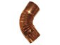 Plain round smooth copper gutter elbow - view 1