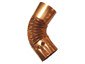 Plain round smooth copper gutter elbow - view 2
