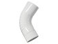 Plain round smooth white aluminum gutter elbow - view 2