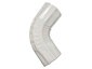 Round corrugated white aluminum gutter elbow - view 1