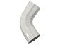 Round corrugated white aluminum gutter elbow - view 2
