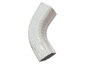Square corrugated white aluminum gutter elbow - view 2