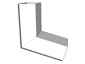 Square plain smooth aluminum gutter A elbow - view 2