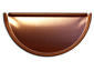 Half-round copper gutter end cap