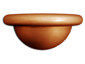 Half-round copper gutter spherical end cap