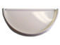 Half-round white aluminum gutter end cap