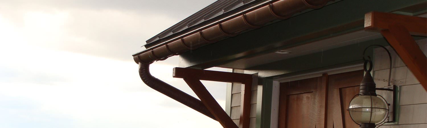 K-style and half-round copper gutters