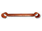 Double bead stamped copper half-round gutter hanger