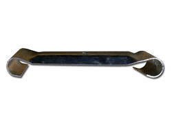 Double bead stamped half-round gutter hanger