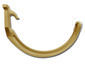 Under mount streamline brass half-round gutter hanger