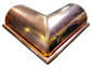 Half-round gutter outside box miter copper - view 3